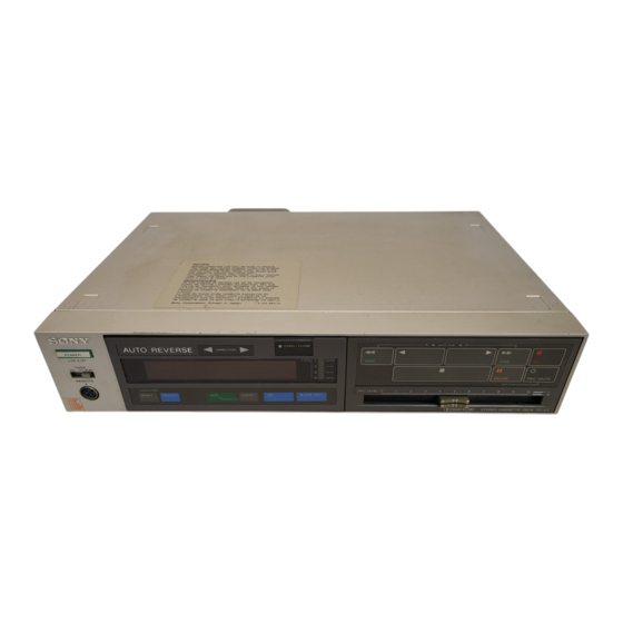Sony TC-V7 Operating Instructions Manual