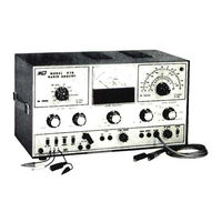 Dynascan Corporation B&K RADIO ANALYST 970 Instruction Manual
