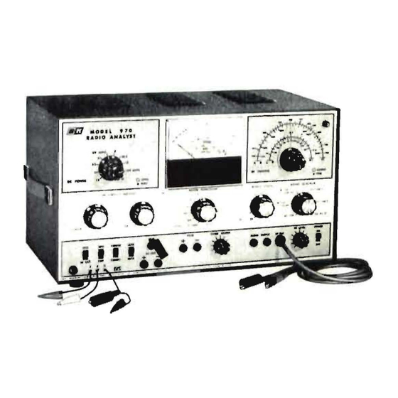 Dynascan Corporation B&K RADIO ANALYST 970 Manuals