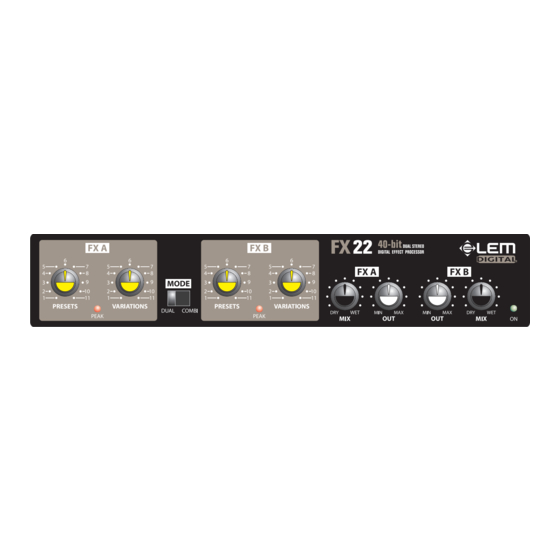 LEM FX22 Owner's Manual