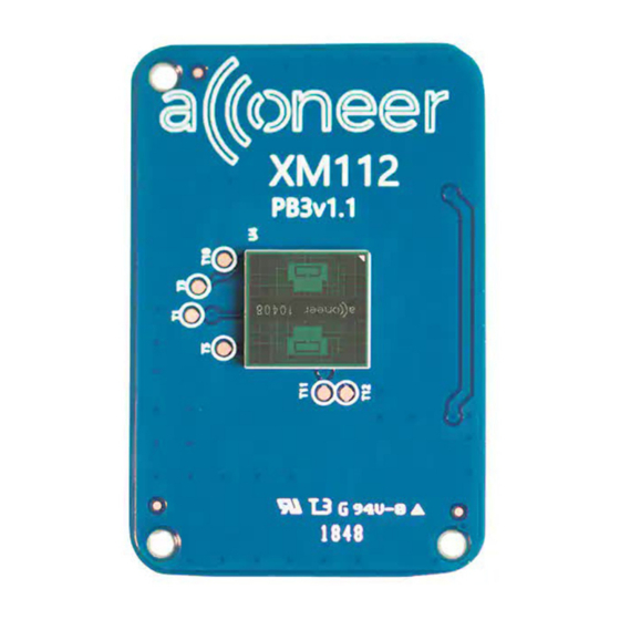 Acconeer XM112 Getting Started Manual