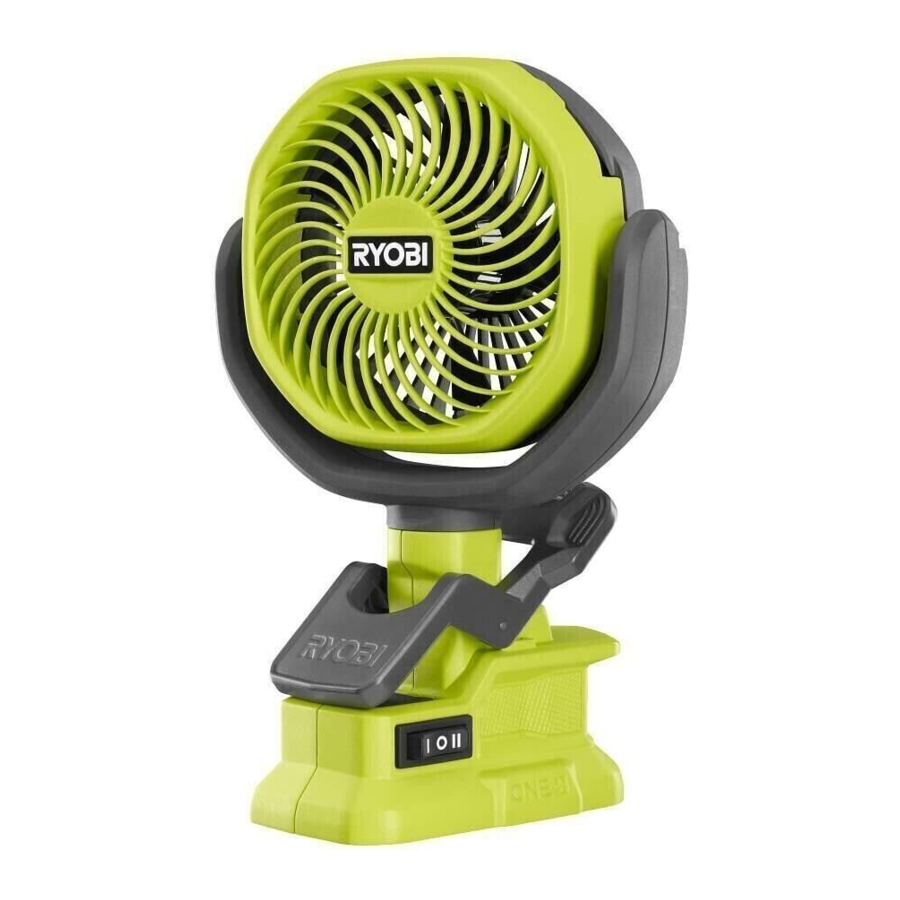 Ryobi PCF02 - 18 VOLT 4 in. CLAMP FAN Manual