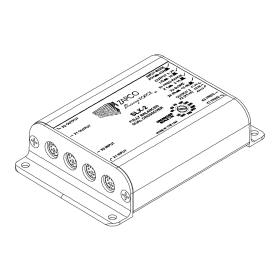 zapco SLX-2 Owner's Manual