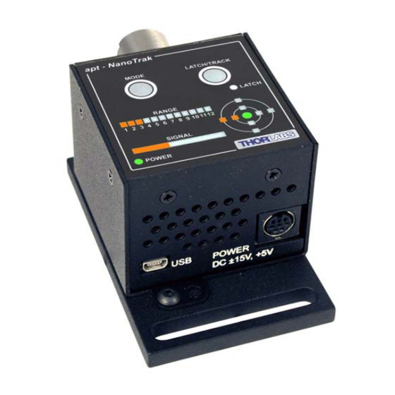 THORLABS T-Cube NanoTrak TNA001/IR User Manual