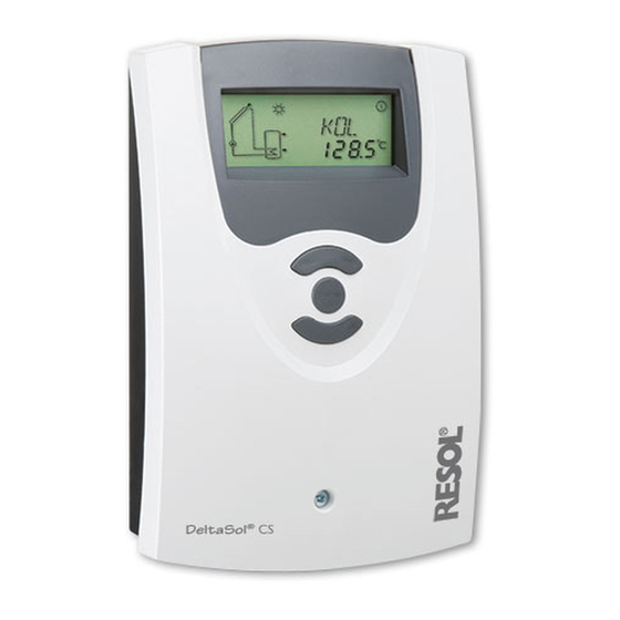 Resol DeltaSol CS/2 Manual