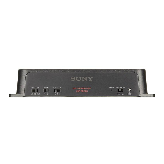 Sony XDP-PK1000 Service Manual