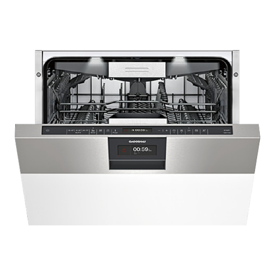 Gaggenau DI250 Built-in Dishwasher Manuals