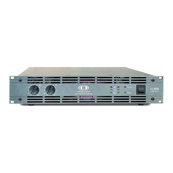 Dynacord CL 800 Owner's Manual