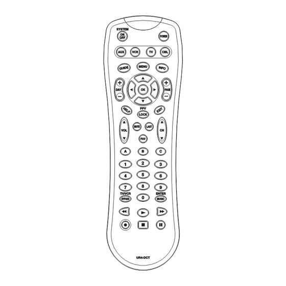 Universal Remote Control UR4-DCT Operating Instructions