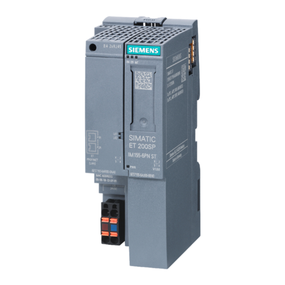 Siemens SIMATIC ET 200SP IM 155-6 DP HF Manual