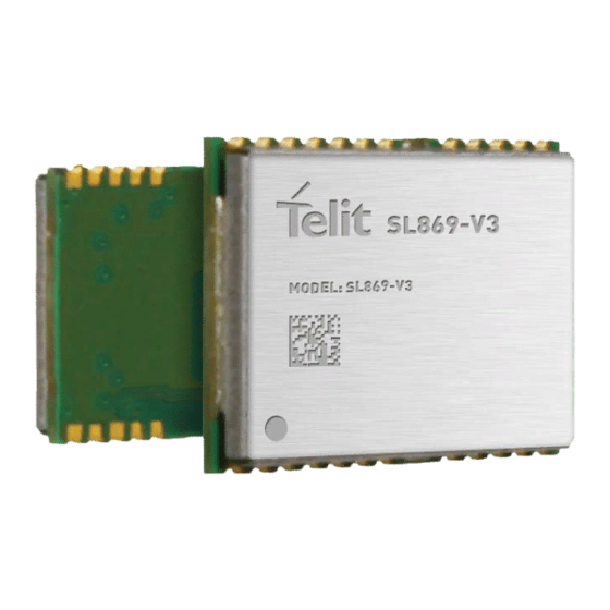 Telit Wireless Solutions SL869-V3 Product User Manual