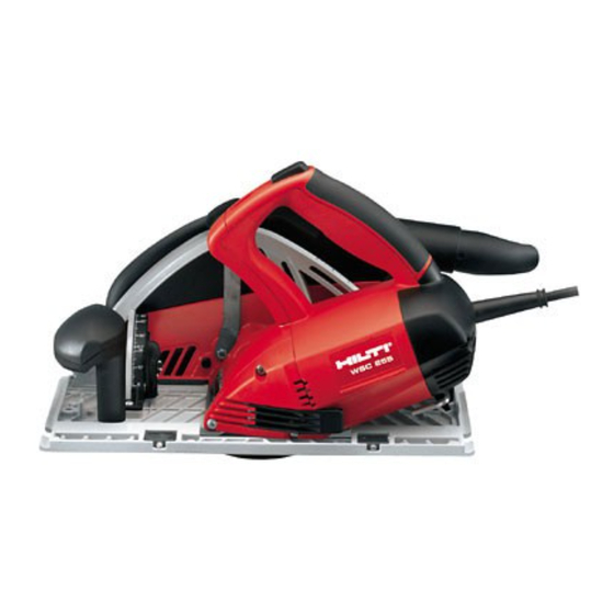 Hilti WSC 255 Operating Instructions Manual