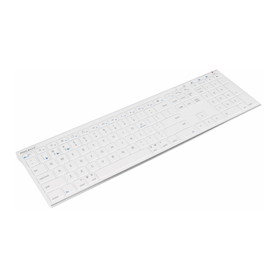 MACALLY ACEBTKEYA, ACEBTKEYSG - Quick Switch Bluetooth Keyboard for Mac, iPad, iPhone, PC, Smartphones & Tablet Manual