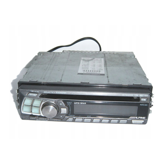 Alpine CDE-9827RR Owner's Manual
