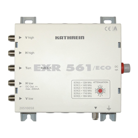 User Manuals: Kathrein EXR 561/ECO Multiswitch