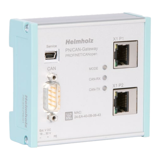 Helmholz PN/CAN gateway PROFINET/CANopen Master Manuals