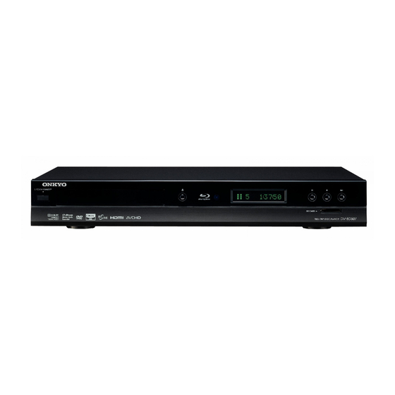 Onkyo DVBD507B Manuals