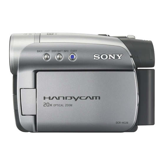 Sony Handycam DCR-HC28E MiniDV Camcorder Manuals
