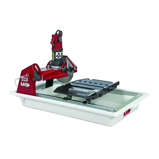 MK Diamond Products MK-370EXP Owners Manual, Parts List & Operating Instructions