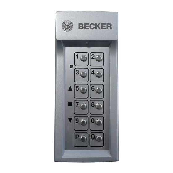 Becker Centronic EasyControl EC611 Assembly And Operating Instructions Manual