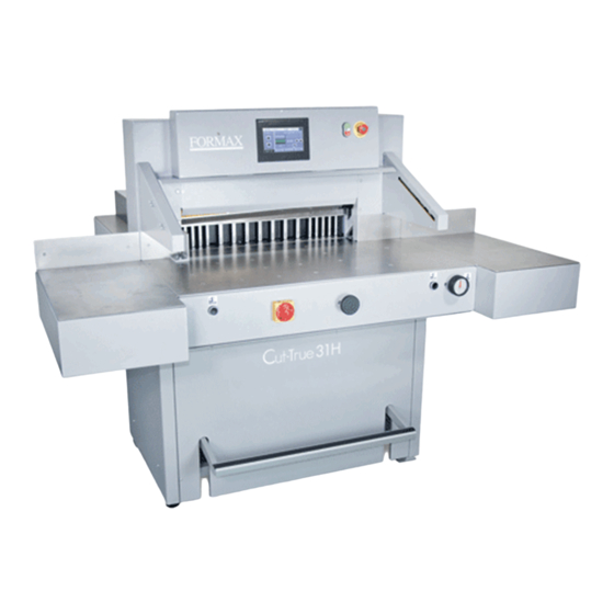 Formax Cut-True 31H Operator's Manual
