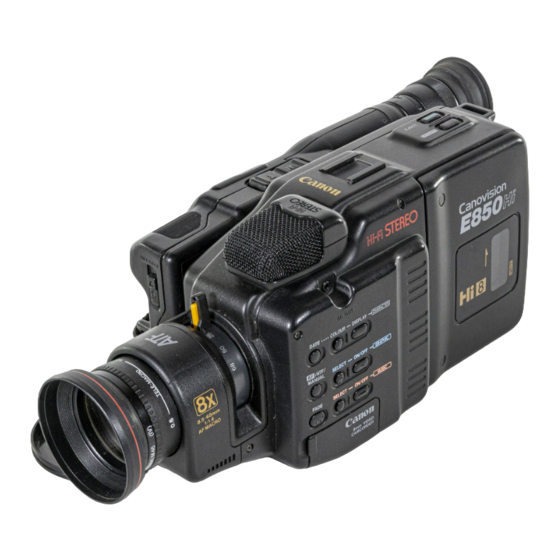 Canon Canovision E850 Hi Manuals