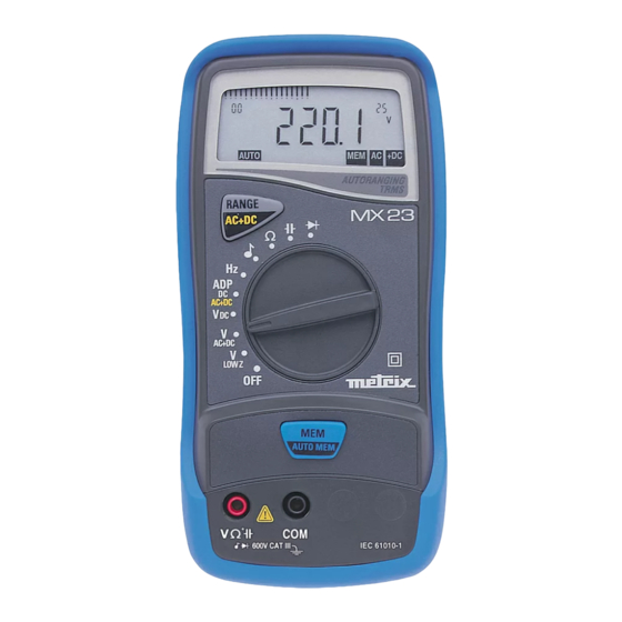 Metrix MX 23 User Manual