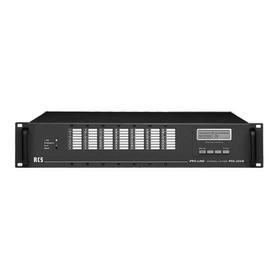 RCS AUDIO-SYSTEMS PROLINE PSS-224B Operating Instructions Manual