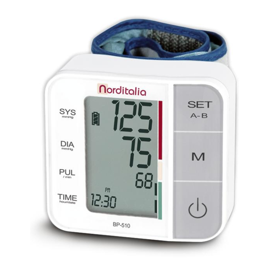 Norditalia BP-510 Blood Pressure Monitor Manuals
