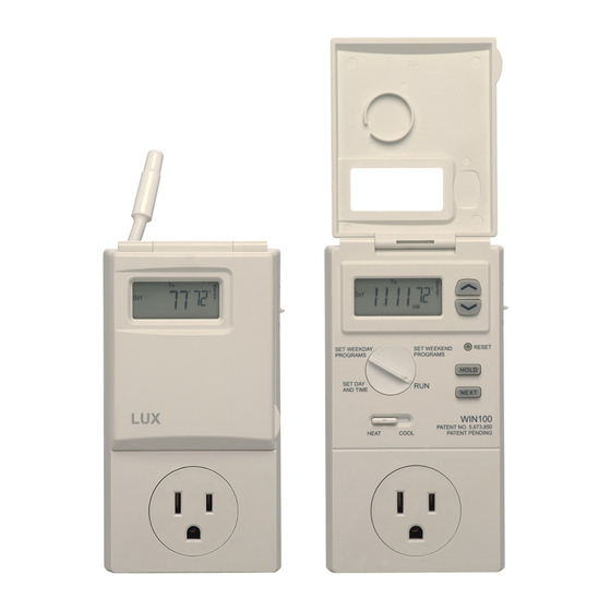 Lux Products WIN100 Series Installation And Operating Instructions