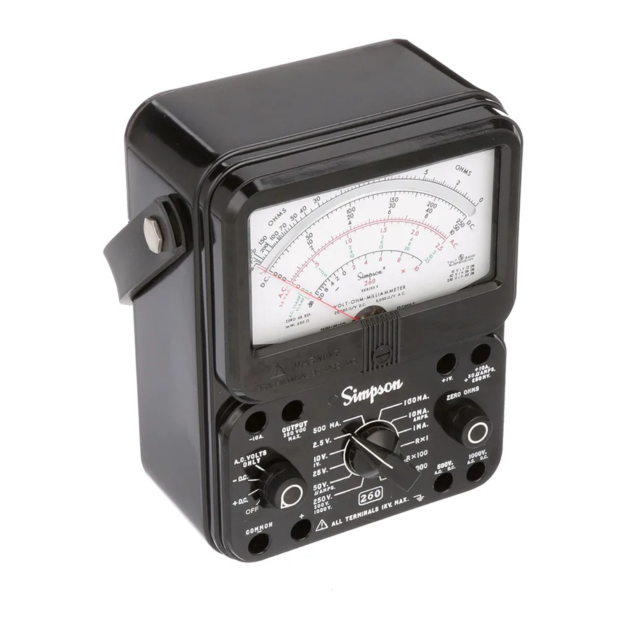 Simpson 260 Operator's Manual