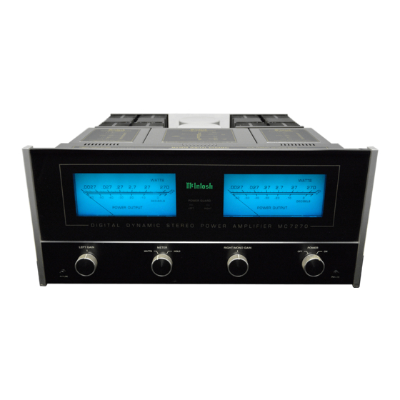 McIntosh MC 7270 Owner's Manual