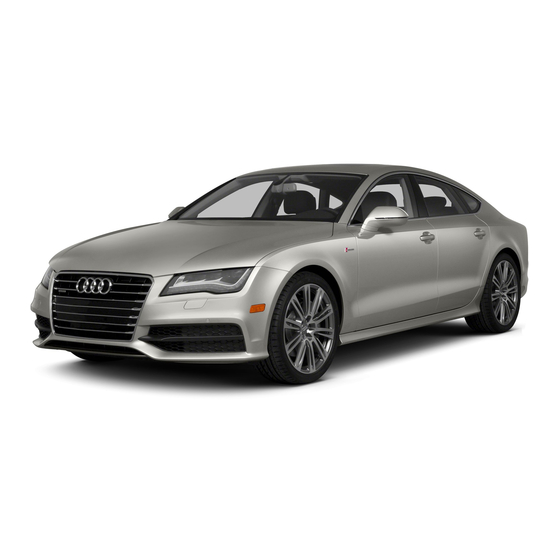 Audi A7 2013 Getting To Know Manual