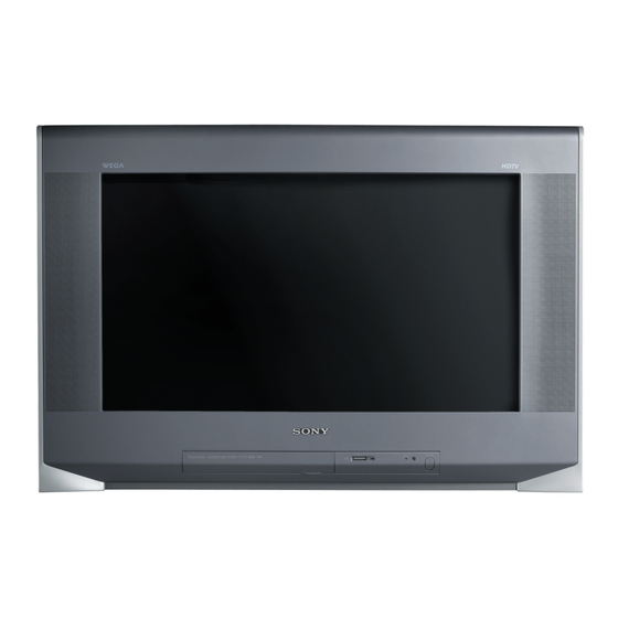Sony FD Trinitron WEGA Hi-Scan KD-34XS955 Specification Sheet