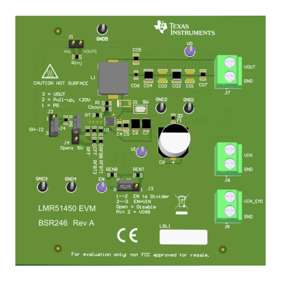 Texas Instruments LMR51450 EVM Manuals