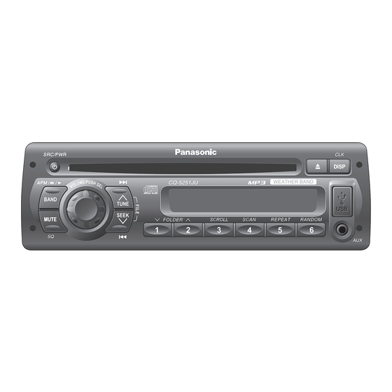 Panasonic CQ-5251JU Car Stereo System Manuals