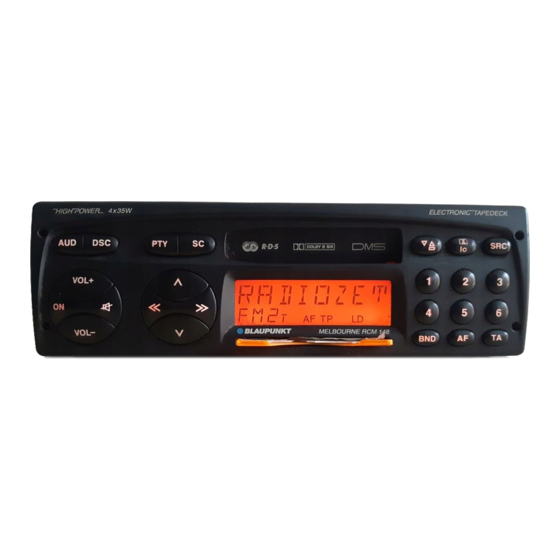 Blaupunkt Melbourne RCM 148 Operating Instructions Manual