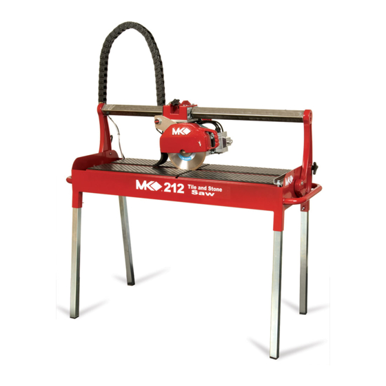 MK Diamond Products 212 Operating And Maintenance Instructions