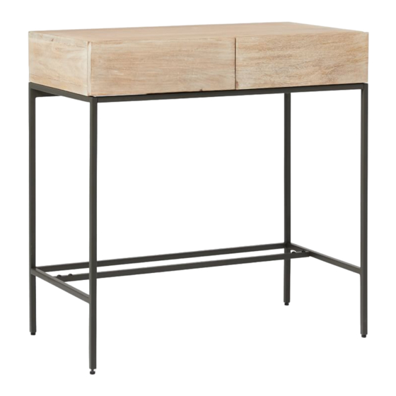 West Elm INDSTR STRG DESK CMPB BASE IRN Assembly Instructions