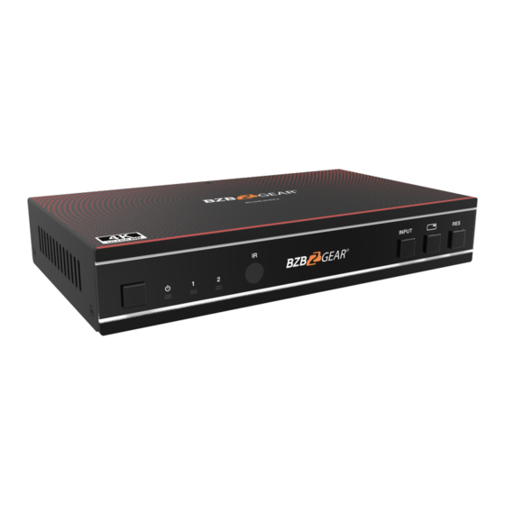 User Manuals: BZBGEAR BG-UHD-MVS21A 4K HDMI MultiViewer