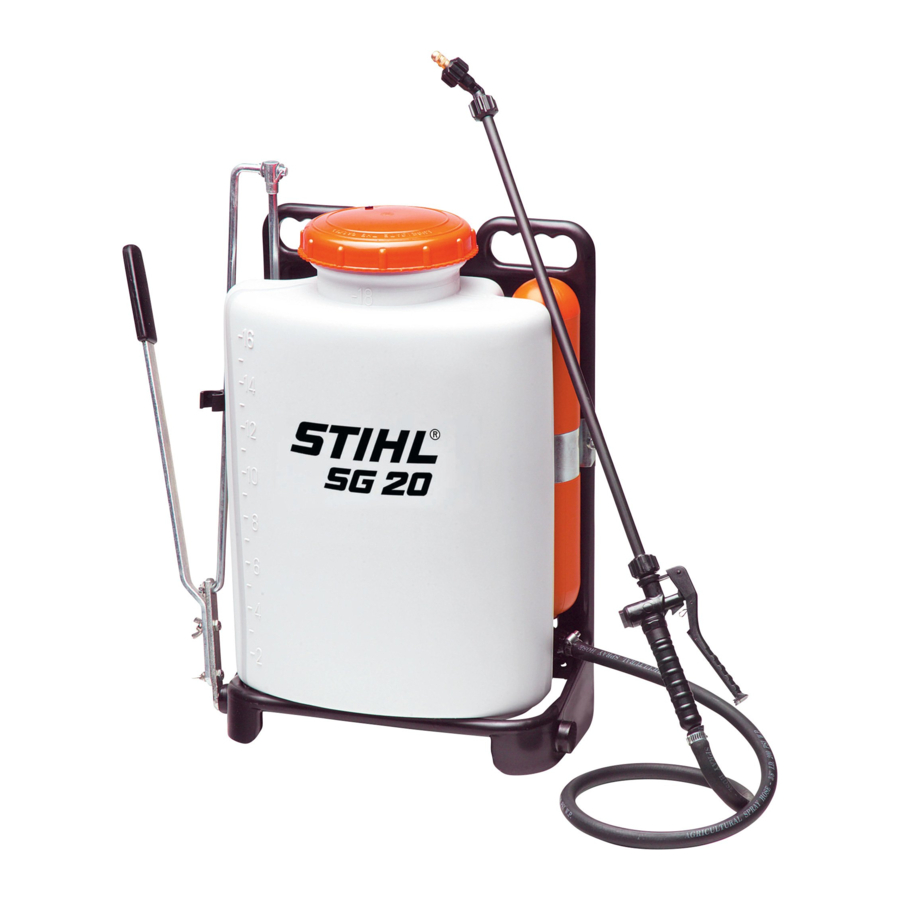 STIHL SG 20 - Professional Sprayer Manual