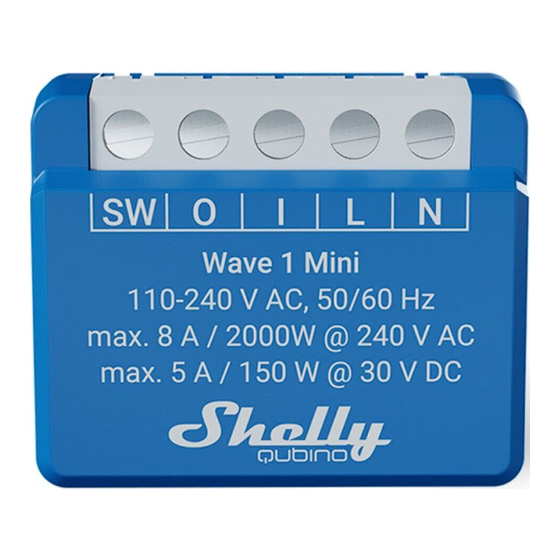 Shelly Wave 1 Mini Extended User Manual