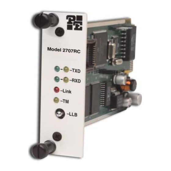 Patton electronics 2707RC User Manual