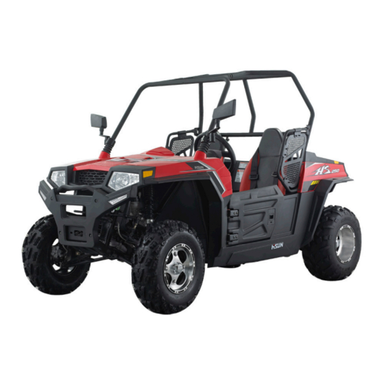 Hisun sector 250cc red off road hot sale utility buggy