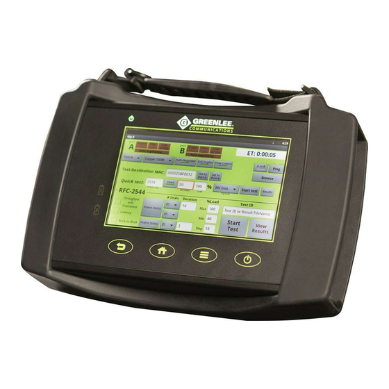 Greenlee DataScout 10G Test Platform Manuals