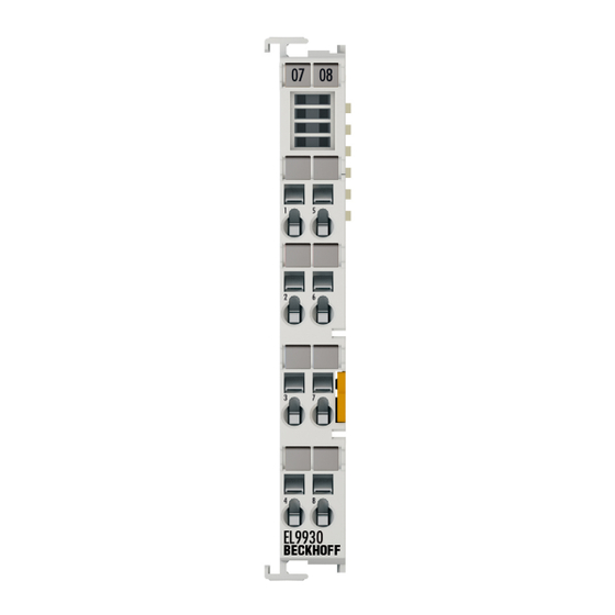 Beckhoff EL9930 Operating Instructions Manual