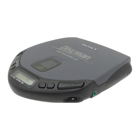 Sony Discman D-170AN Operating Instructions Manual