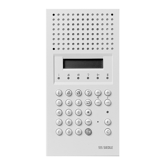 SSS Siedle SIC 3000-01 Installation Instructions Manual