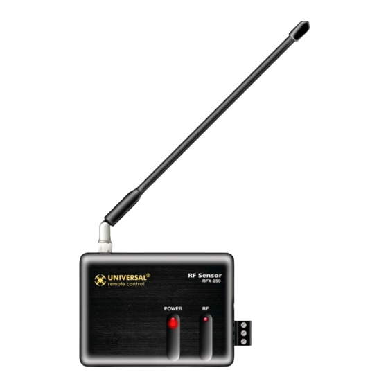 Universal Remote Control RFX-250 Installation Manual