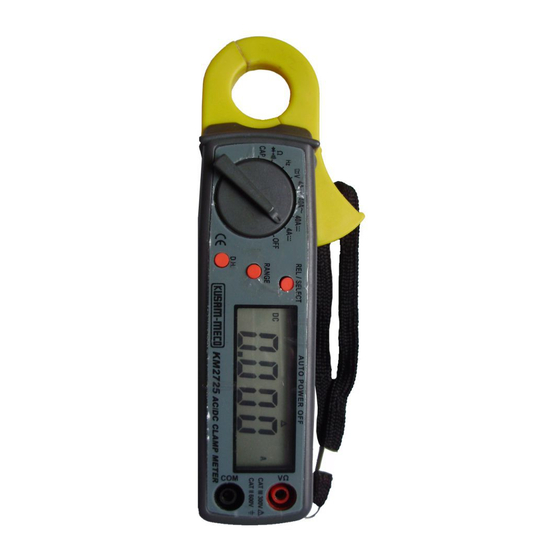 Kusam-meco KM 2720 Digital Clamp Meter Manuals